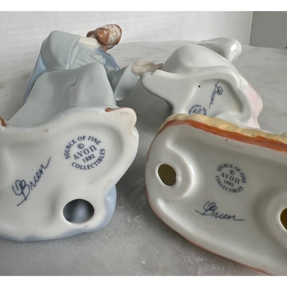 Vintage 3pc Nativity Set In Box The Blessed Family 1992 Avon Fine Collectibles - Picture 9 of 14